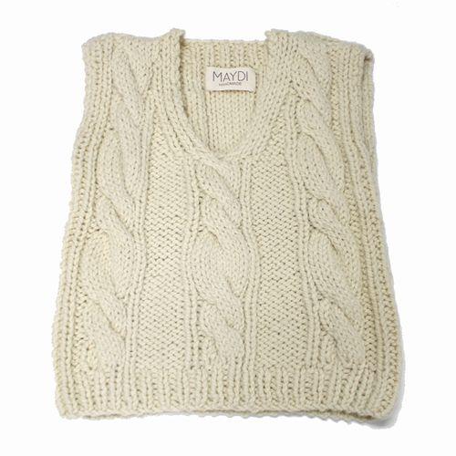 MAYDI マイディ HAND-KNITTED CHUNKY VEST ベスト OneSize ベー...