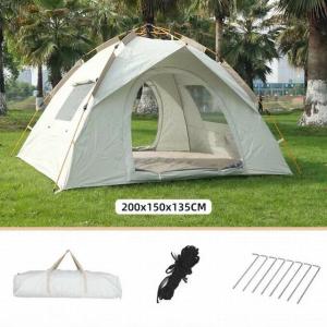 テント ワンタッチテント ワンタッチ式 キャンプ　簡単設営 窓口あり　通気性抜群　メッシュ付き　210D　 UVカット　UPF50+ 　2~4人用テント