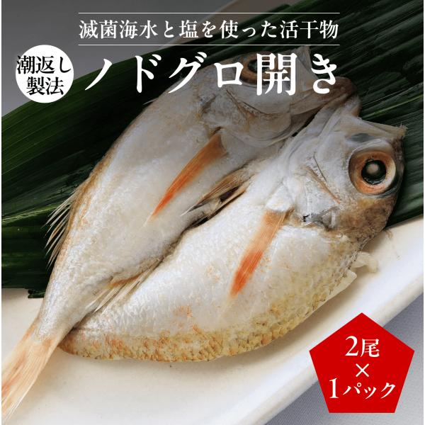 【潮返し製法】国産 のどぐろ（アカムツ）開き 2尾×1P｜滅菌海水と塩の活干物 お取り寄せ 贈答 晩...
