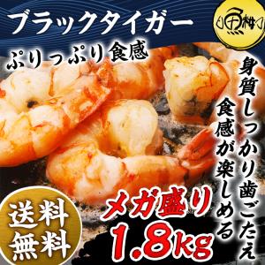 えび ブラックタイガー海老 1.8kg 無頭エビ 殻付き