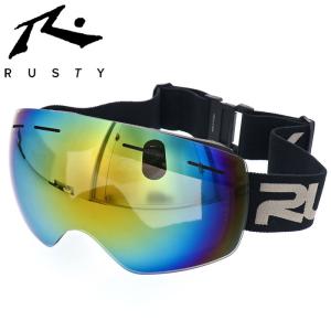 ラスティ スノーゴーグル ダブルレンズ 球面レンズ スポーツ スノボー スキー RUSTY RTG-222 ブラック