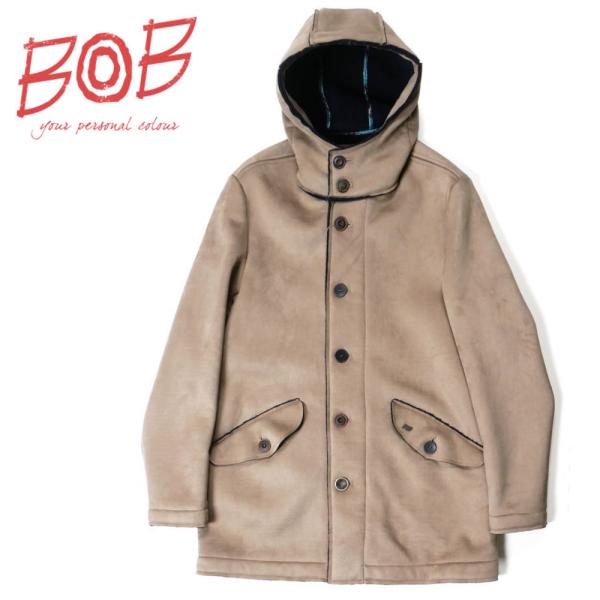 BOB ボブ フェイクムートン ハーフコート ボンディング MONTY448 メンズ 国内正規品