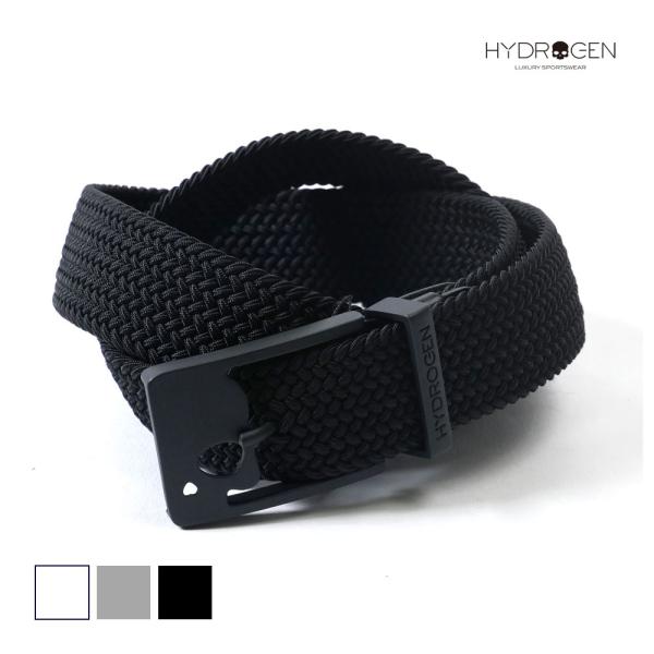 HYDROGEN ハイドロゲン メンズ メッシュ ベルト ホワイト グレー ブラック ゴルフ ゴルフ...