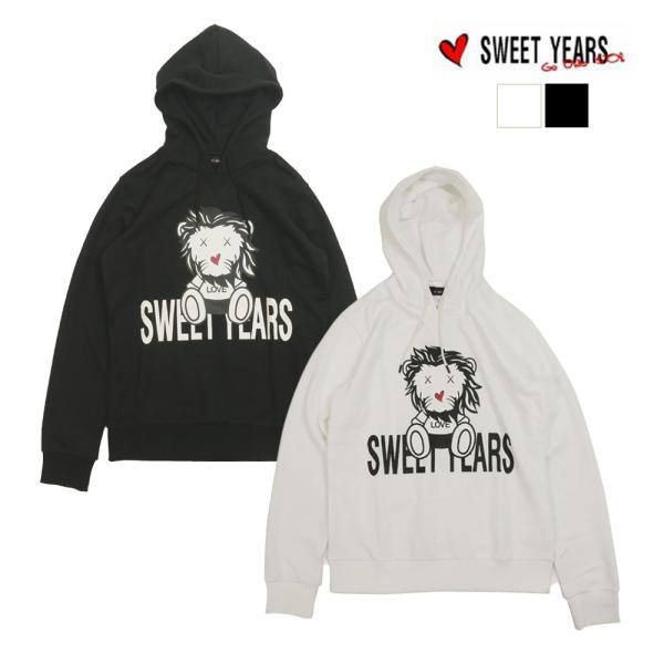 SWEET YEARS スウィートイヤーズ メンズ スウェット パーカー 長袖 ホワイト ブラック ...