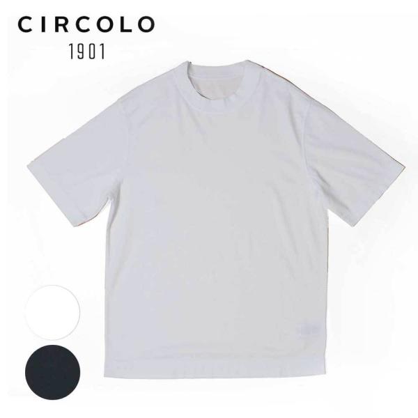 CIRCOLO1901 チルコロ1901 モックネック Tシャツ 半袖 カットソー 2104-343...
