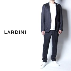 LARDINI ラルディーニ メンズ ストライプ パッカブル スーツ ストレッチ ネイビー 2216-8l091aq732 国内正規品｜up-avanti