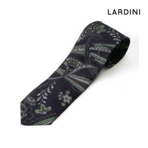 LARDINI ラルディーニ メンズ ネクタイ ペイズリー シルク ビジネス ブラック 2216-9crc7138 2023-24AW 国内正規品｜up-avanti