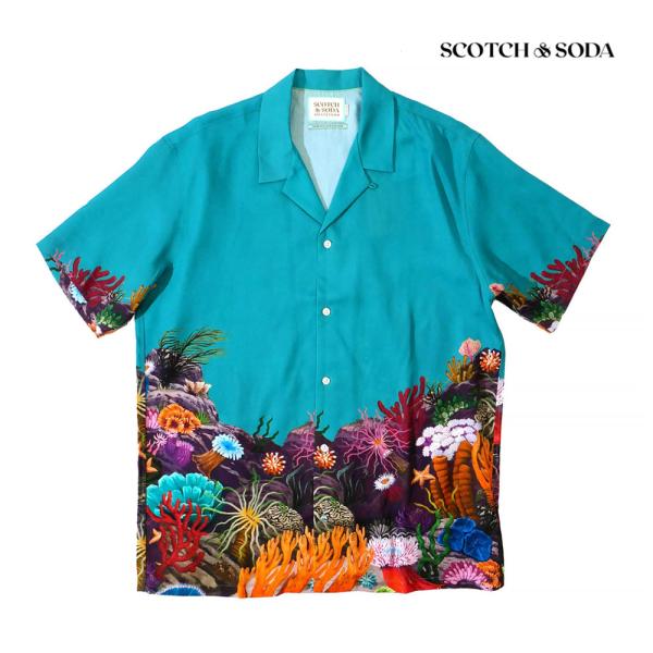 SCOTCH&amp;SODA スコッチアンドソーダ メンズ 半袖プリントシャツ 292-12407 202...