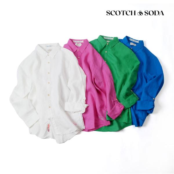 SCOTCH&amp;SODA スコッチアンドソーダ メンズ リネン 長袖シャツ シンプル 292-7140...