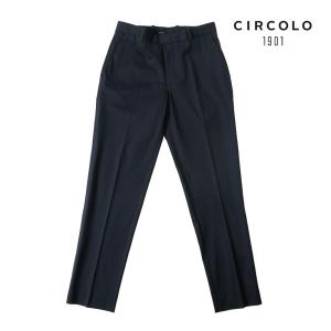 CIRCOLO1901 チルコロ1901 メンズ スラックス プレミアムジャージー パンツ セットアップ対応 チャコール 国内正規品｜up-avanti