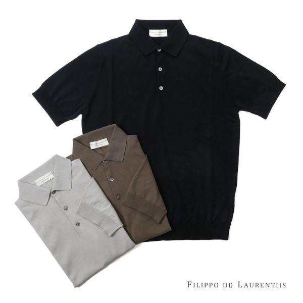 FILIPPO DE LAURENTIIS フィリッポ デ ローレンティス メンズ クレープコットン...