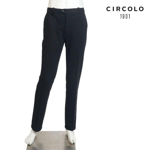 CIRCOLO1901 チルコロ1901 フリース スラックス パンツ nero 04-492601...
