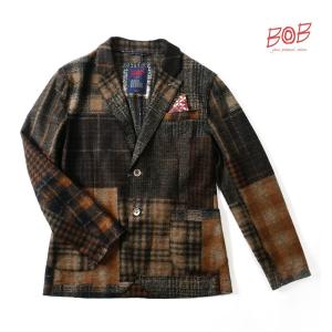 BOB ボブ テーラードジャケット メンズ 2023秋冬 イタリア製 チェック