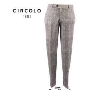 【SALE】CIRCOLO1901 チルコロ1901 ジャージースラックス ヘリンボーン プリント ...