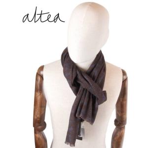 ALTEA アルテア 小紋柄 ウールストール AL192UA1960045 BROWN ブラウン マ...