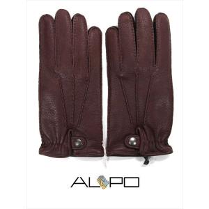 ALPO（アルポ） 【セール】ALPO スエードグローブ ブルー 手袋 メンズ