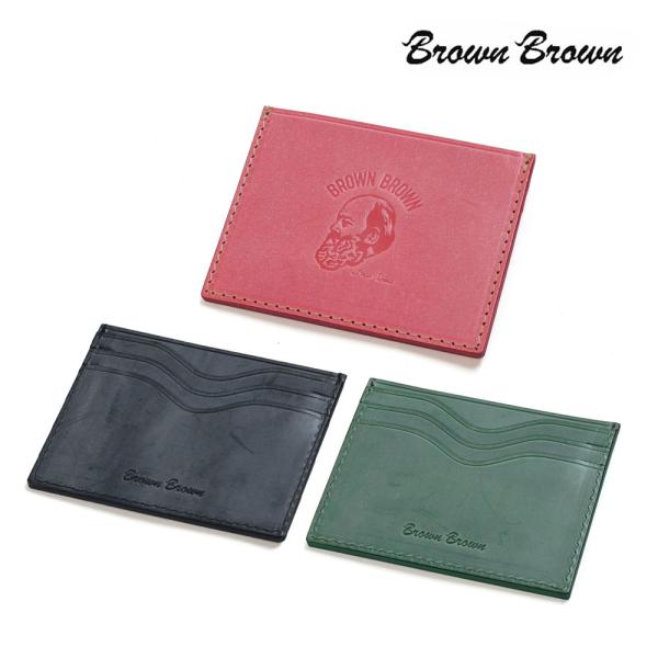 BrownBrown ブラウンブラウン Mr.Brown カードホルダー 本革 waxpink wa...