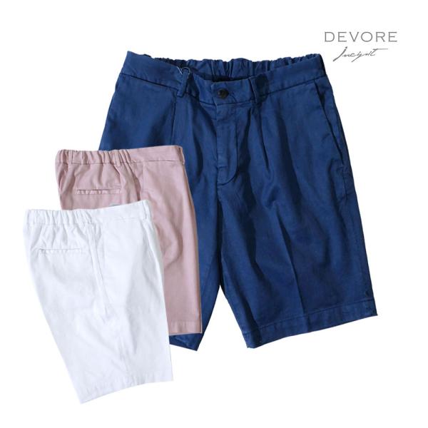 DEVORE Incipit デヴォレ・インチピット メンズ コットン リネン ショートパンツ d1...
