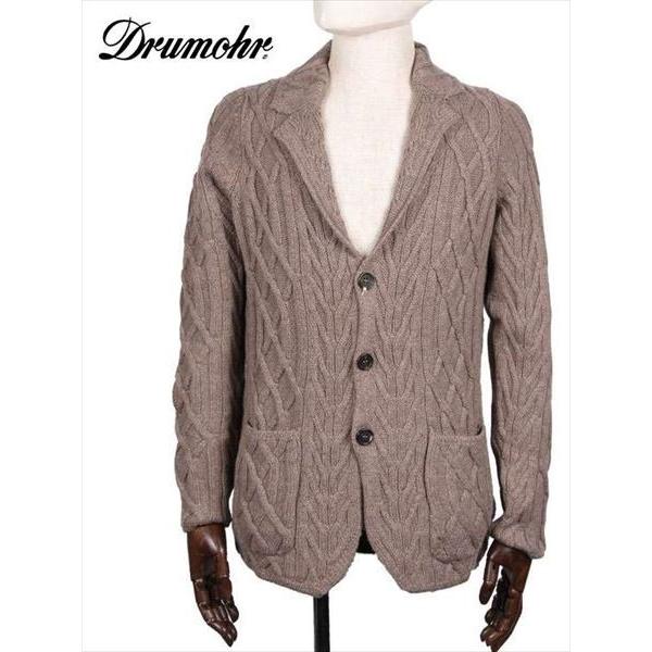 Drumohr ドルモア 3Bニットジャケット ミドルゲージ ケーブル編み D5R412RA-174...