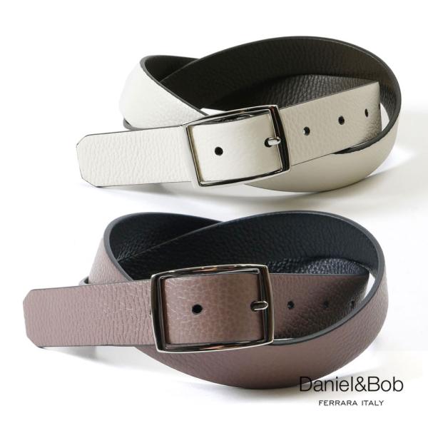 Daniel&amp;Bob ダニエルアンドボブ リバーシブルベルト 本革 牛革 dbb013221 ホワイ...
