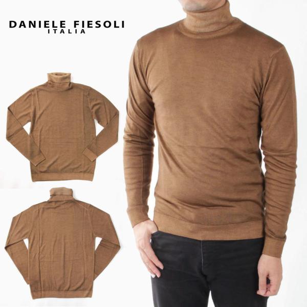 【国内正規品】DANIELE FIESOLI ハイゲージ タートルネックニットセーター ウール DF...
