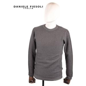 【セール】DANIELE FIESOLI ダニエレフィエゾーリ クルーネックニットセーター 地模様 ...