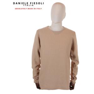【国内正規品】DANIELE FIESOLI ダニエレフィエゾーリ 長袖クルーネックニット ブロック...
