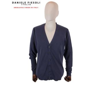 【国内正規品】DANIELE FIESOLI ダニエレフィエゾーリ 長袖Ｖカーディガン DF0302 0025 NAVY ネイビー｜up-avanti