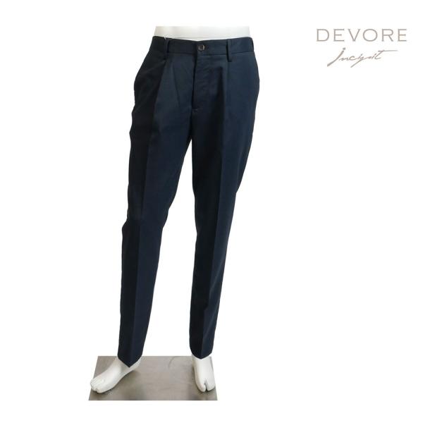 DEVORE Incipit デヴォレ・インチピット スラックス パンツ ロング ネイビー 44 4...