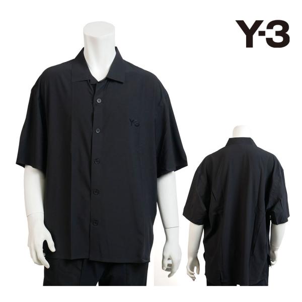 Y-3 ワイスリー LITE WOVN SHIRT 半袖 Yシャツ メンズ ブラック ライト ウーブ...