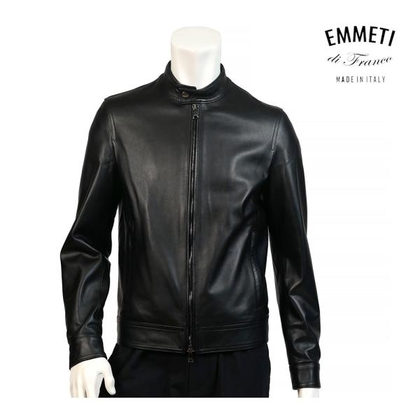 EMMETI エンメティ JURI ユリ Nappa Cerata レザー ライダース シングル ナ...