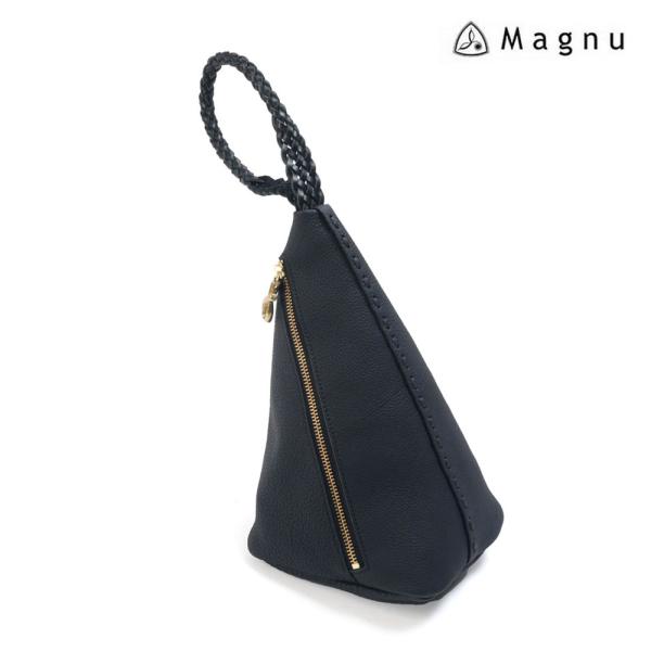 Magnu マヌー Tee Pee pouch ミニバッグ レザー ブラック km-141