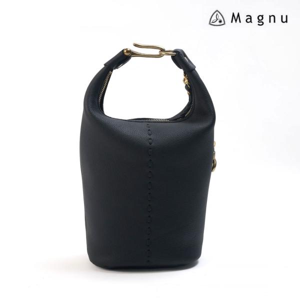 Magnu マヌー KEG POUCH CLASS ケッグポーチ ミニバッグ レザー ブラック bk...