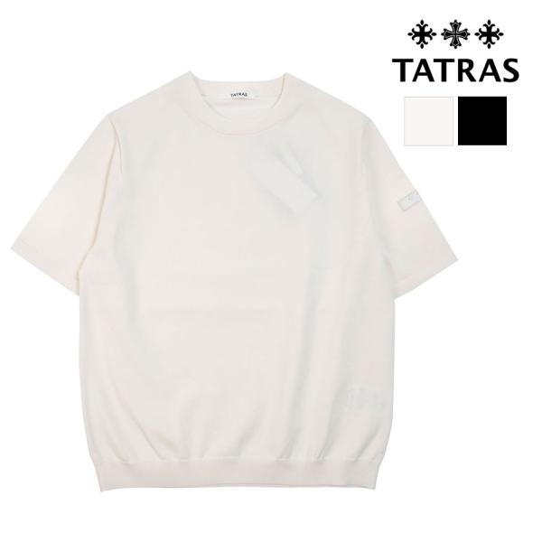 TATRAS タトラス CALCANTE ニット Tシャツ white black mckz0448...