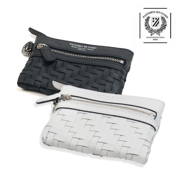 FATTORIAdelCUOIO ファットリアデルクオーイオ カード&amp;コインケース 本革 white...