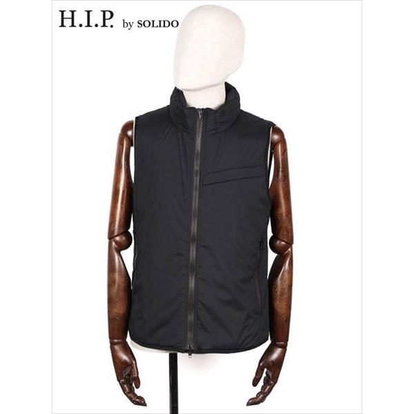【セール】H.I.P. by SOLIDO PIANA 中綿入りベスト ブラック MSH19A408...