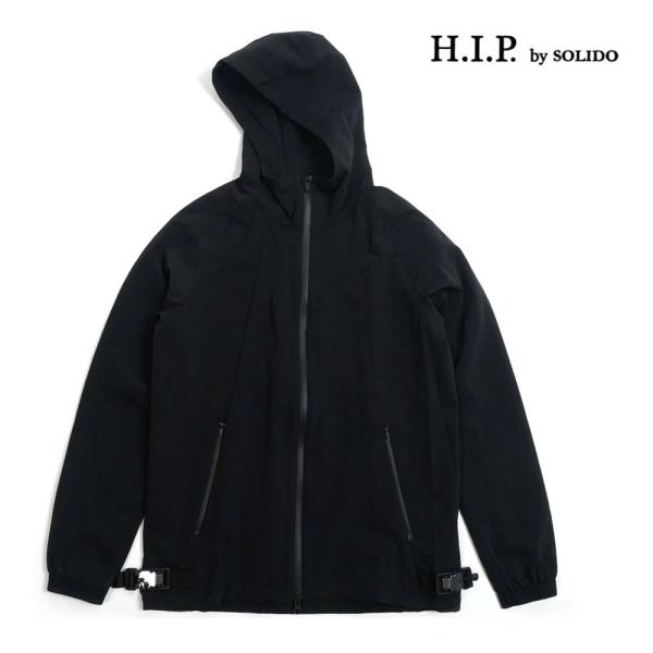 H.I.P. by SOLIDO エイチアイピーバイソリード ハイテック ナイロン ブルゾン ブラッ...