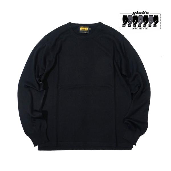 【SALE】giab's archivio ジャブスアルキヴィオ メンズ 70th クルーネック ニ...