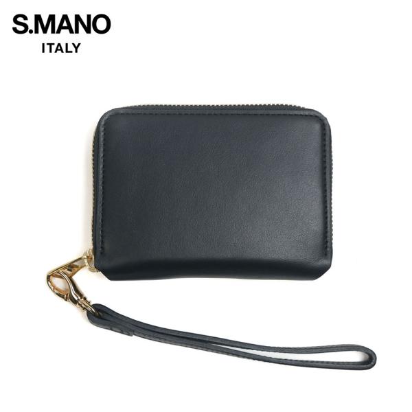 S.MANO エスマーノ FANO ミニ ウォレット black smnj001