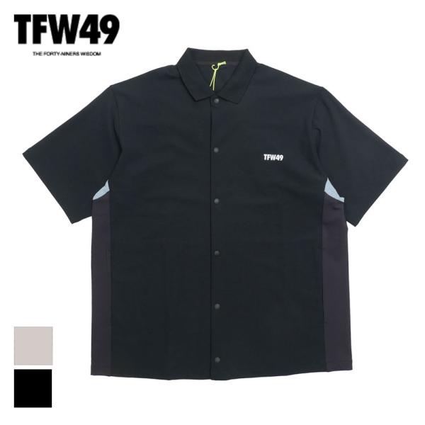 TFW49 ティーエフダブリュー49 シャツ 半袖 ベージュ ブラック L XL t06261000...