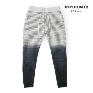 【SALE】1PIU1UGUALE3 RELAX ウノピゥウノウグァーレトレ リラックス メンズ グラデーション ワッフル ロングパンツ ジョガーパンツ usb-23035｜up-avanti