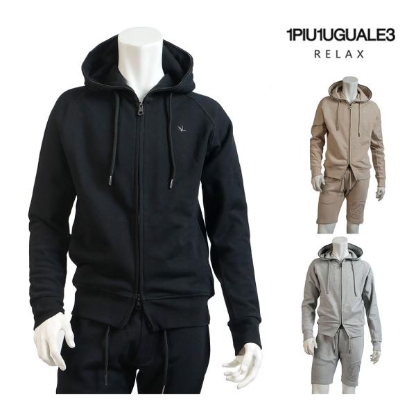 1PIU1UGUALE3 RELAX ウノピゥウノウグァーレトレ リラックス パーカー メンズ サー...