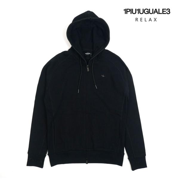 1PIU1UGUALE3 RELAX ウノピゥウノウグァーレトレ リラックス ラインストーン フーデ...