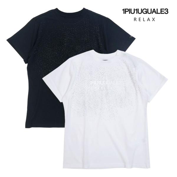 1PIU1UGUALE3 RELAX ウノピゥウノウグァーレトレ リラックス ラインストーン 半袖 ...