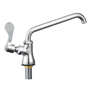 三栄水栓[SANEI]【A5371L-13】厨房用立形上向自在水栓（左ハンドル）［共用形］　単水栓　立形自在水栓｜up-b
