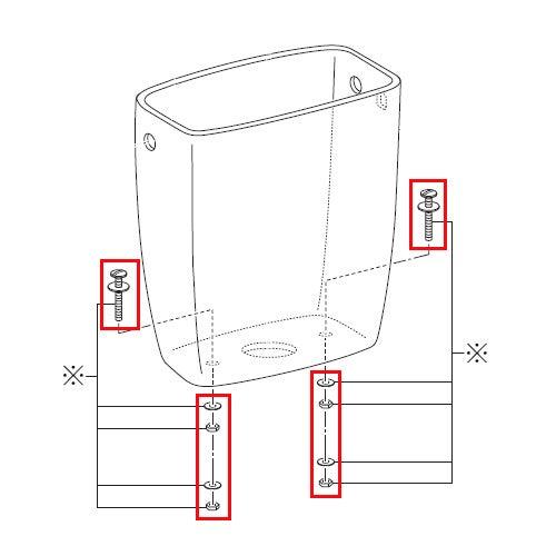 ゆうパケット対応可 INAX トイレ タンク部品 密結ボルト（2本組）CF-117GAX1
