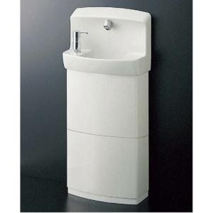 TOTO【LSL870APFRR】コンパクト手洗器 ハンドル式単水栓 壁給水・壁排水 手洗い器・セット金具一式（Pトラップ）トラップカバー付｜up-b