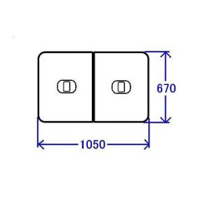 TOTO 浴室部品・補修品 風呂ふた 軽量把手付組み合わせ式ふろふた(外寸：1050×670mm) 【PCF1120R-NW1】【PCF1120RNW1】｜up-b