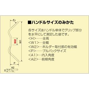 ハリケーン 1インチ ナロー SS専用ハンドル...の詳細画像2