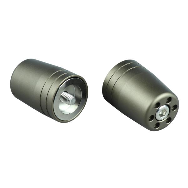 POSH Faith ウルトラヘビーバーエンドカワサキ純正ハンドル用 M8タイプ マットチタン ZX...